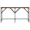 vidaXL Console Table Smoked Oak 140x29x75 cm Engineered Wood