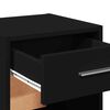 vidaXL Bedside Cabinet Black 35x34x65 cm Engineered Wood