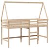 vidaXL Loft Bed with Ladder and Roof without Mattress 90x190 cm Single