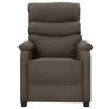 vidaXL Wing Back Massage Reclining Chair Grey Faux Leather