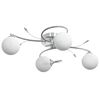 vidaXL Ceiling Lamp with Round Glass Shades for 4 G9 LED Lights