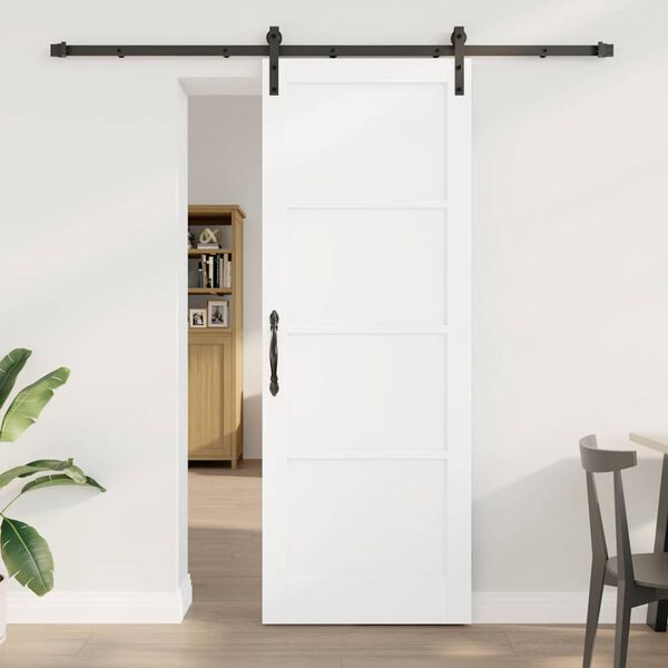 vidaXL Sliding Door White 78 x 211 cm Solid Pine Wood
