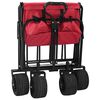 vidaXL Folding Hand Trolley Red 89 x 63 x 96 cm Steel and Oxford Cloth