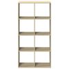vidaXL Room Divider Bookcase Sonoma Oak 69.5x29x137.5 cm Engineered Wood