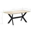 vidaXL Dining Table White 160x80x75 cm Solid Mango Wood