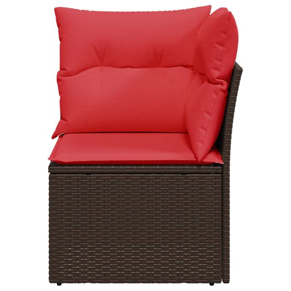 vidaXL Garden Sofa with Cushion Brown 62 x 62 x 69 cm Poly rattan