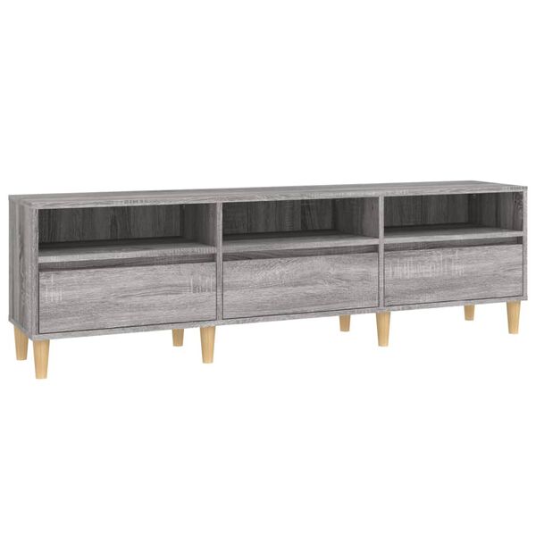 vidaXL TV Cabinet Grey Sonoma 150x30x44.5 cm Engineered Wood