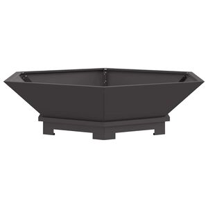 vidaXL Fire Pit Black 100 x 100 x 28 cm Steel