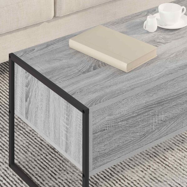 vidaXL Coffee Table Grey Sonoma 100 x 46 x 40 cm Engineered Wood