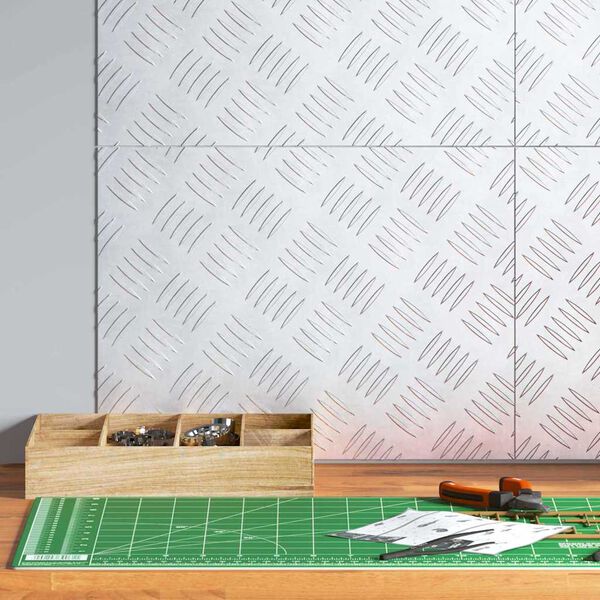 vidaXL Stair Tread Rectangular 4 pcs Silver 40 x 30 cm Aluminium