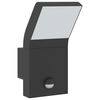 vidaXL Outdoor LED Wall Lights with Sensors 2pcs Black Die-cast Aluminium