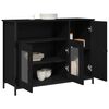vidaXL Sideboard Black Oak 100 x 35 x 75 cm