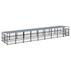 vidaXL Outdoor Dog Kennel with Roof Steel 16,89 m&sup2;