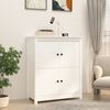 vidaXL Sideboard White 83x41.5x100 cm Solid Wood Pine