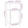 vidaXL Bedside Cabinets 2 pcs Grey Sonoma 41x31x80 cm Engineered Wood