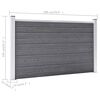 vidaXL Garden Fence WPC 526x106 cm Grey