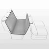 TRIXIE Car Back Seat Cover for Dogs 160x145 cm Light Grey