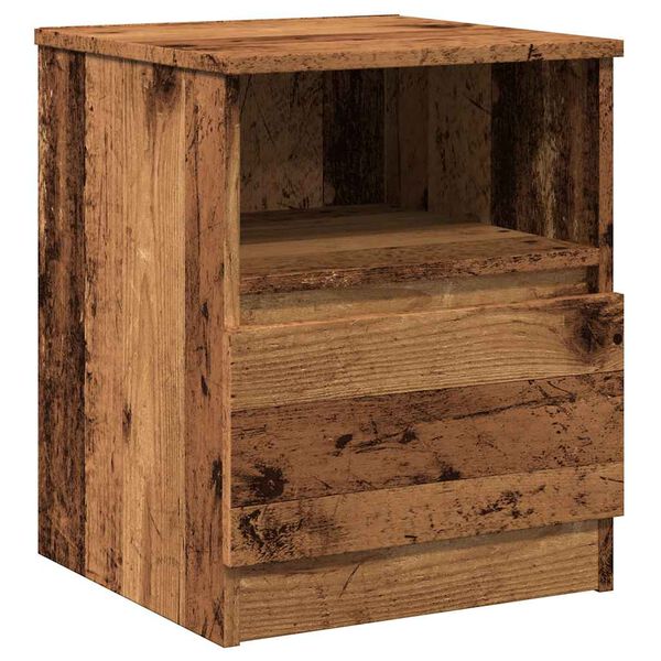 vidaXL Bedside Cabinet Old Wood 40x40x50 cm Engineered Wood