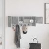 vidaXL Wall-Mounted Coat Rack with Shelf Concrete Grey 80 x 20 x 30 cm