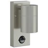 vidaXL Outdoor Wall Light Silver 6.5 x 10.5 x 16 cm