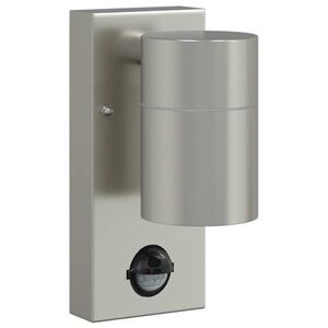 vidaXL Outdoor Wall Light Silver 6.5 x 10.5 x 16 cm Stainless steel