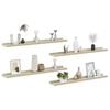 vidaXL Wall Shelves 4 pcs White and Sonoma Oak 80x9x3 cm