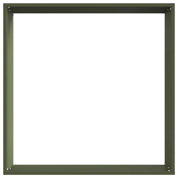 vidaXL Lawn Edging Olive green 50 x 50 x 13 cm Steel