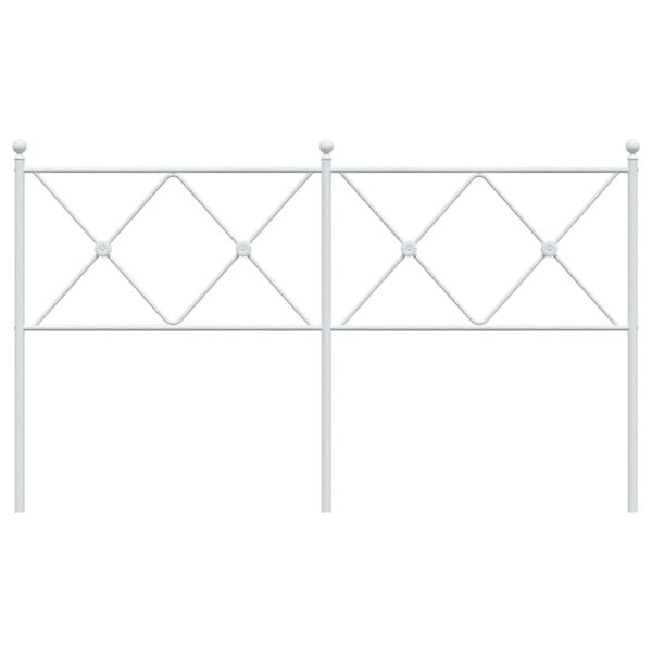 vidaXL Metal Replace Headboard White 160cm