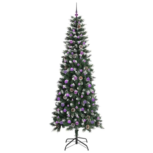 vidaXL Artificial Christmas Tree with 300 LEDs Green 96 x 96 x 240 cm