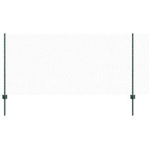 vidaXL Welded Wire Fence 10 x 1 m (W x H) PVC-Coated Steel Green Mesh