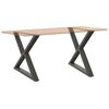 vidaXL Dining Table Legs 2 pcs Anthracite 90x(72-73.3) cm Steel