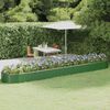 vidaXL Garden Raised Bed Galvanised Steel 507x100x36 cm Green