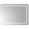 vidaXL LED Bathroom Mirror Transparent 80 x 60 cm Tempered Glass