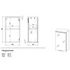 Germania Bathroom Wall Cabinet GW-Pescara Graphite White