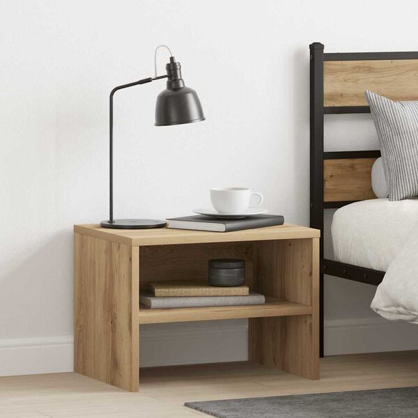 vidaXL Bedside Cabinet Artisan oak 40 x 40 x 30 cm Engineered wood