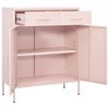 vidaXL Storage Cabinet Pink 80x35x101.5 cm Steel