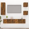 vidaXL 5 Piece TV Cabinet Set Smoked Oak Engineered Wood
