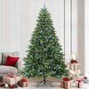 vidaXL Artificial Christmas Tree with 300 LEDs Green 240 cm PE and PVC