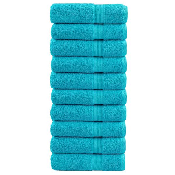 vidaXL Premium Shower Towels SOLUND 10 pcs Turquoise 70x140 cm 600 gsm