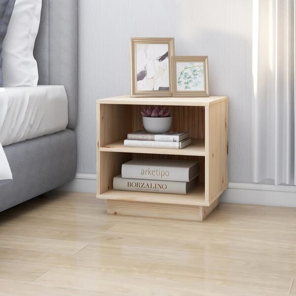 vidaXL Bedside Cabinet 40x34x40 cm Solid Wood Pine