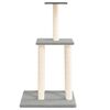 vidaXL Cat Tree with Sisal Scratching Posts Light Grey 85.5 cm
