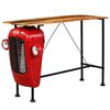 vidaXL Tractor Bar Table Solid Mango Wood Red 60x150x107 cm