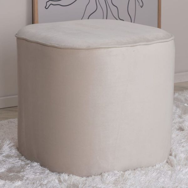 Venture Home Pouffe Piff 44x44x41 cm Velvet White