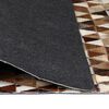 vidaXL Rug Genuine Leather Patchwork 80x150 cm Triangle Brown/White
