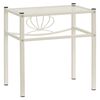 vidaXL Bedside Cabinets 2 pcs White and Transparent Metal and Glass