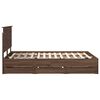 vidaXL Bed Frame with Drawer Brown Oak 140 x 200 cm Engineer Wood