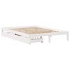 vidaXL Bed Frame with Drawers without Mattress White 140x190 cm