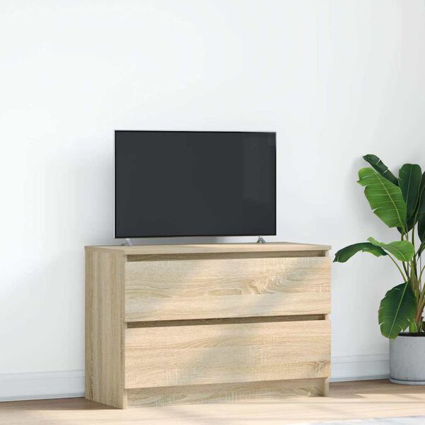 vidaXL TV Cabinet Sonoma Oak 80x35x54 cm Engineered Wood