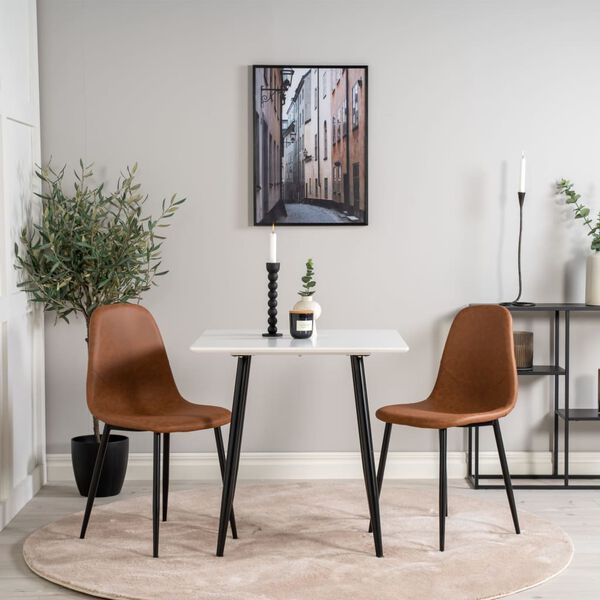 Venture Home Dining Chairs 2 pcs Polar Leather-look Brown and Black