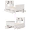 vidaXL Bookcase Bed without Mattress White 90x190 cm Single Solid Wood Pine
